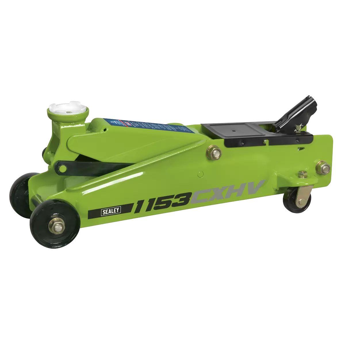 Sealey 1153CXHV 3tonne Trolley Jack Green