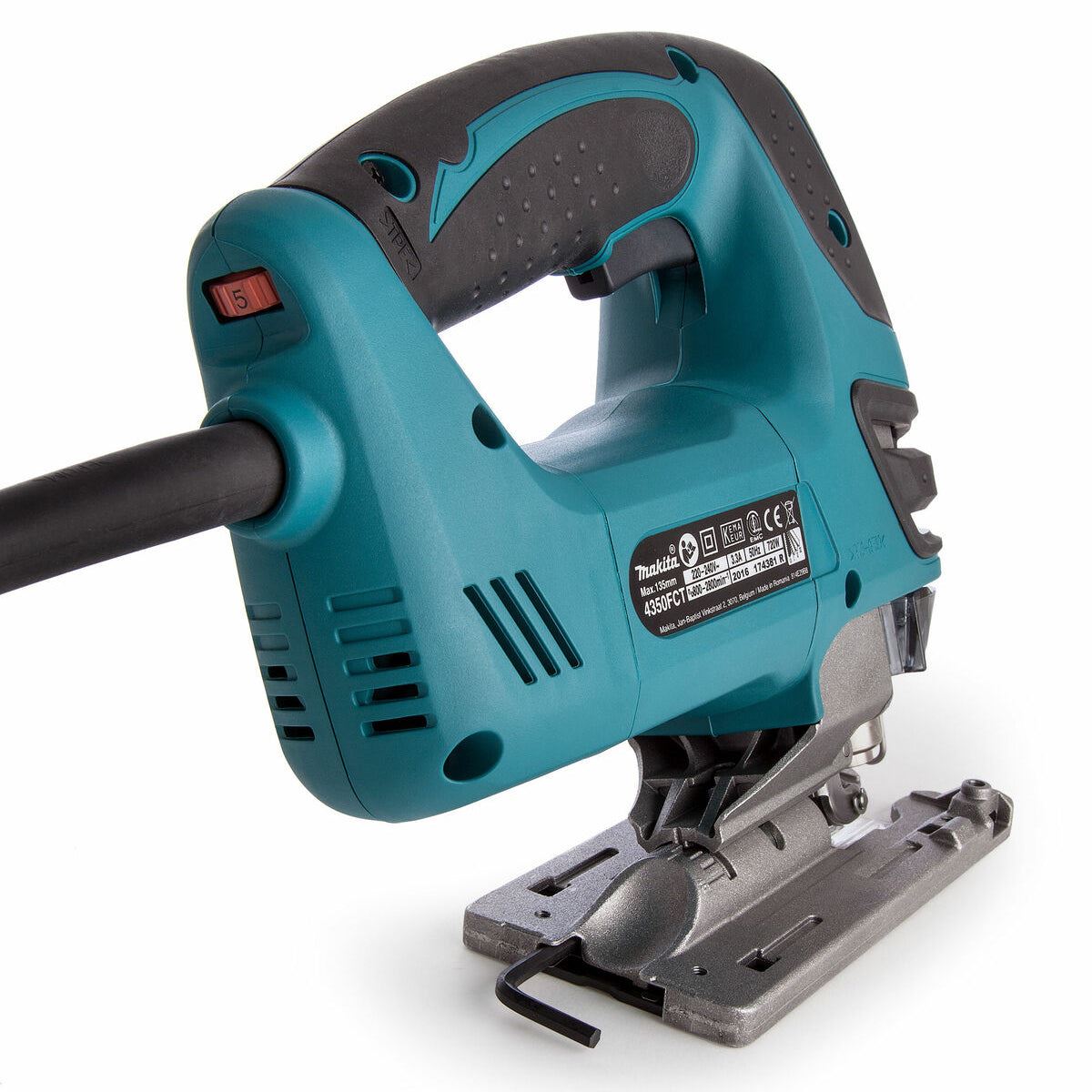 Makita 4350FCT/2 Orbital Jigsaw Tool-Less Blade Change With Job Light 720W 240V