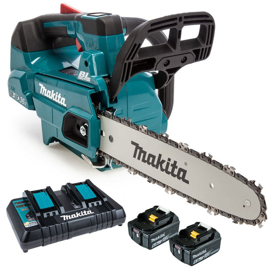 Makita DUC306PG2 36V LXT Brushless Top Handle Chainsaw With 2 x 6.0Ah Batteries & Charger