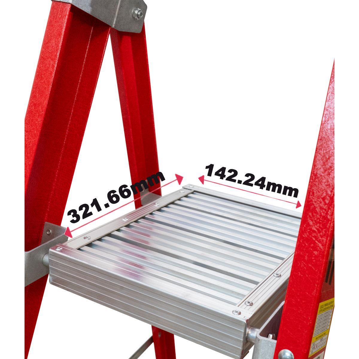 Excel Electricians Fibreglass Platform Step Ladder 6 Tread 2.04m EN131 Item Condition Box Opened Never Used - Collection Only