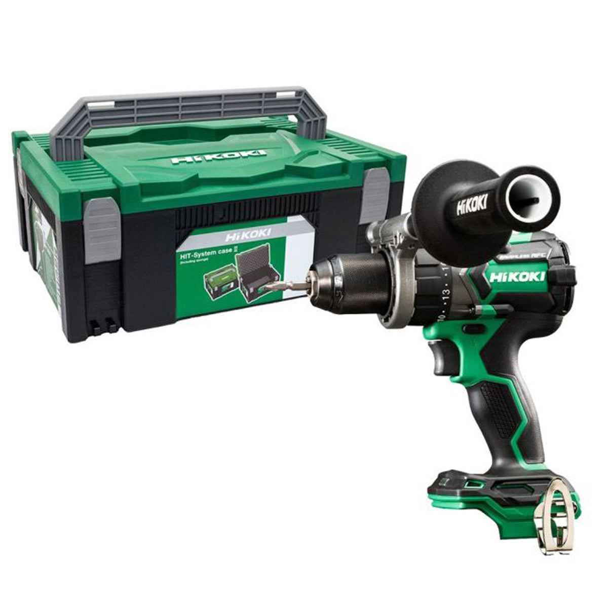 Hikoki DV18DCW2Z 18V Brushless High Torque Combi Drill with 1 x 4.0Ah/8.0Ah Battery Charger & Case