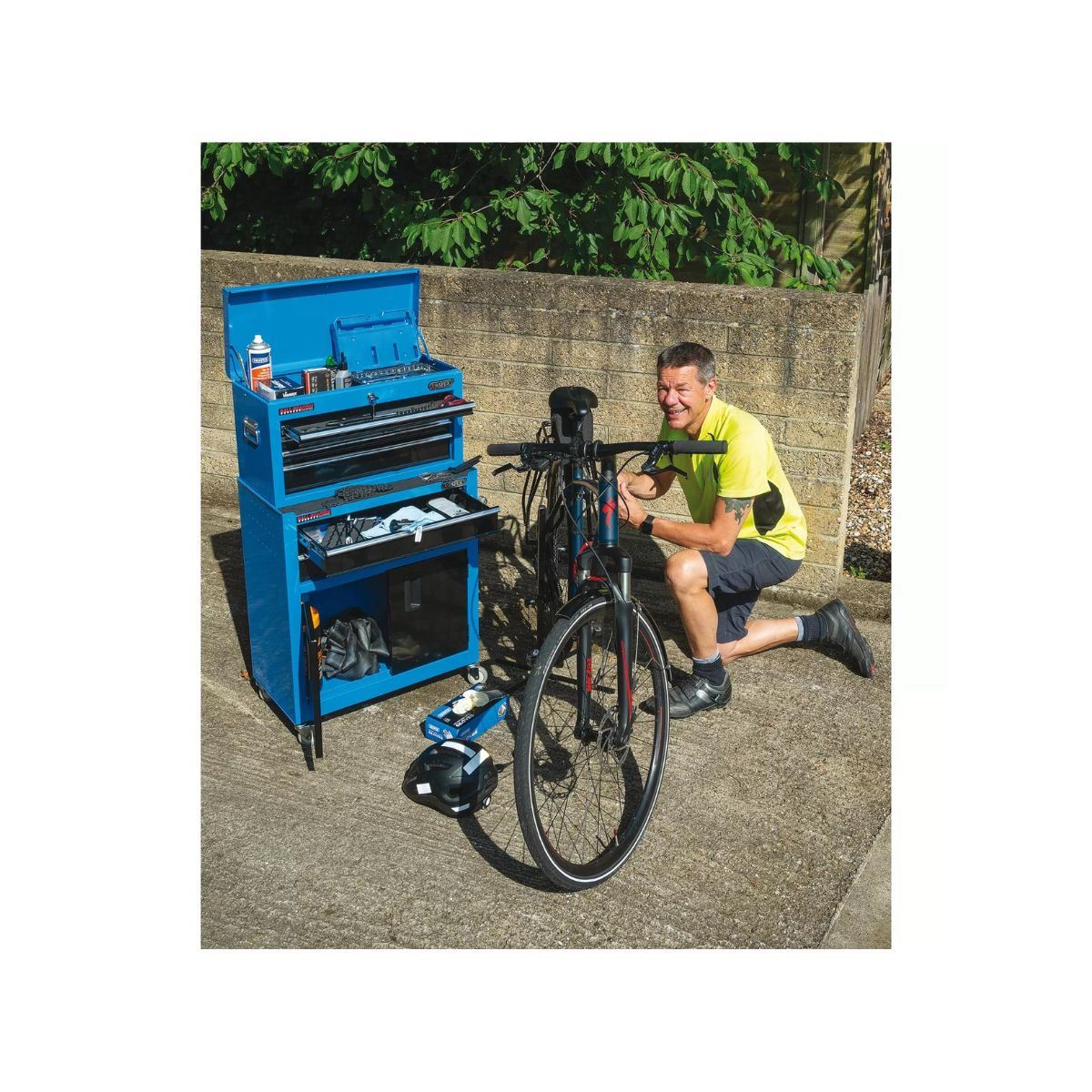 Draper RCTC6/B Combined Roller Cabinet and Tool Chest 6 Drawer Blue 19563