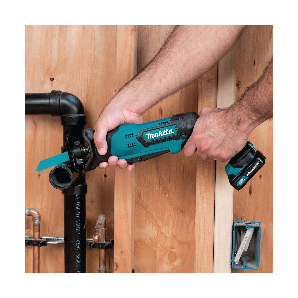 Makita JR103DWAE 12V max CXT Reciprocating Saw With 2 x 2.0Ah Batteries, Charger & Carrying Case