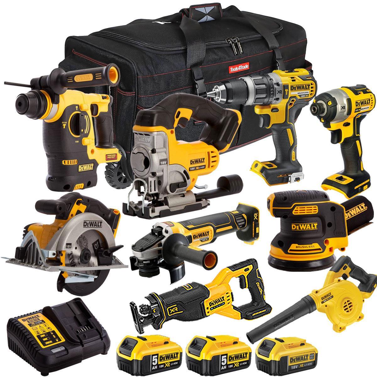 Dewalt 18V 9 Piece Combo Kit with 3 x Batteries & Charger T4TKIT-1623