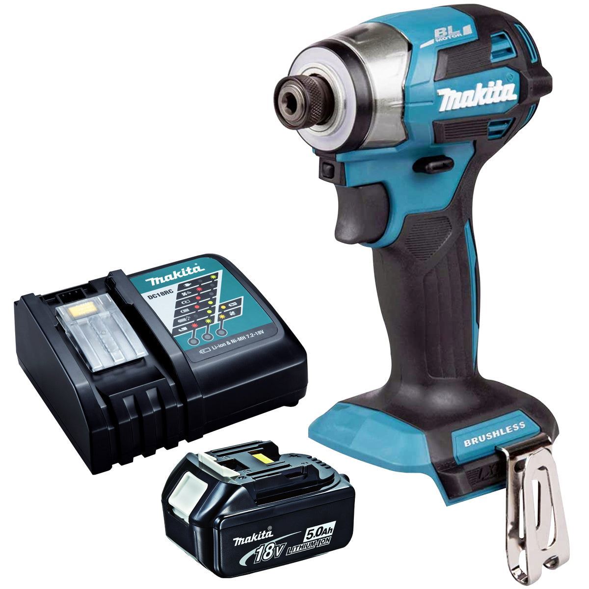 Makita DTD173Z 18V LXT Brushless Impact Driver With 1 x 5.0Ah Battery & Charger