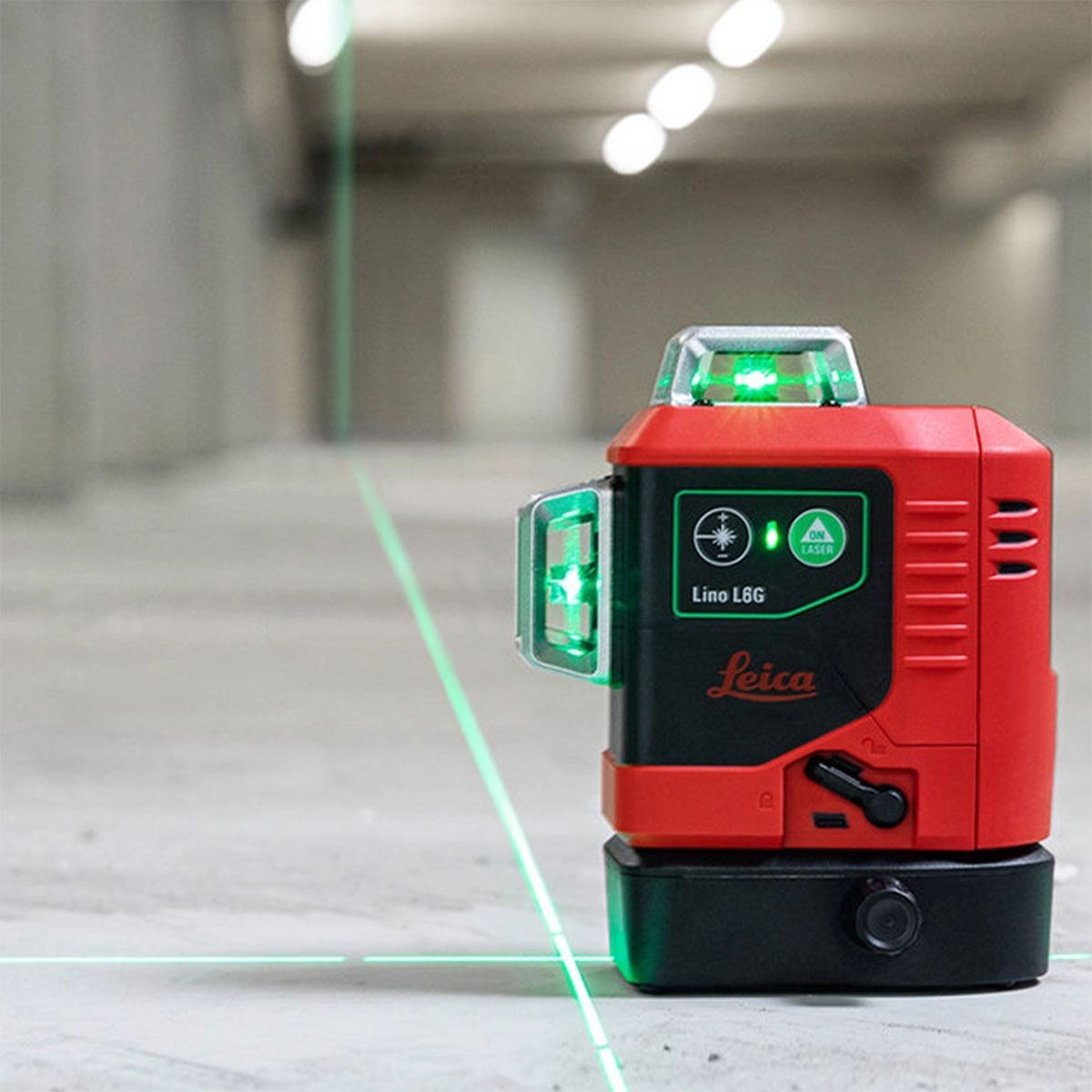 Leica Lino LGS-L6G Self-Levelling Green Multi-Line Laser With Battery, Charger & Case
