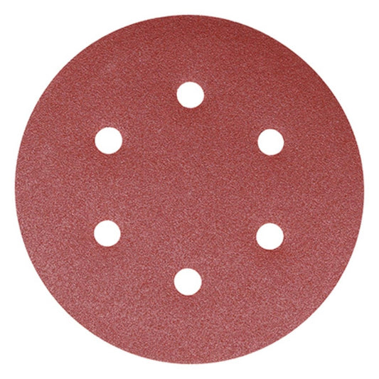 Timco 150mm Hook & Loop Random Orbital Sanding Discs 80 Grit Pack of 5 - 231080