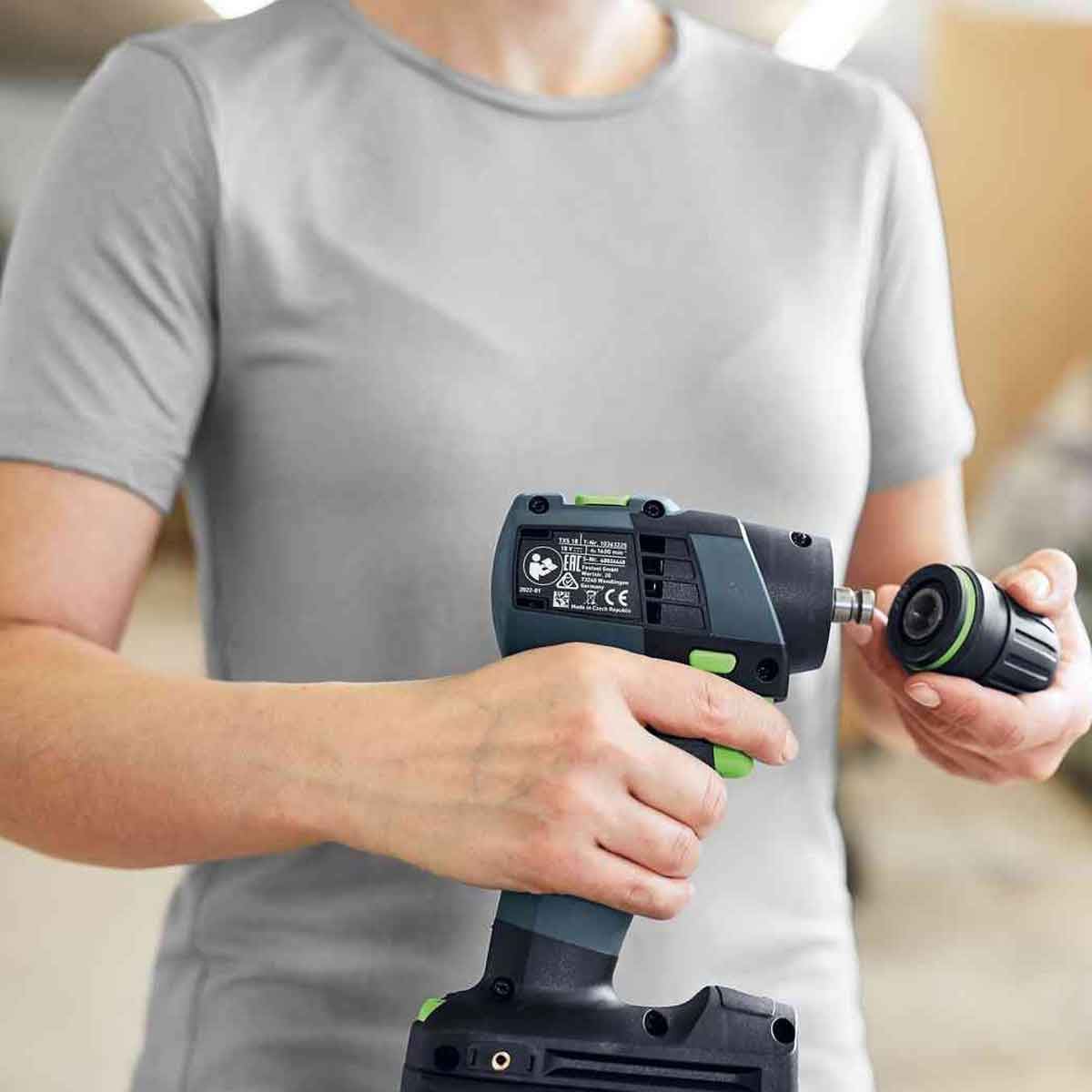 Festool TXS 18 C 3,0-Plus GB 18V Brushless Drill Driver With 2 x 3.0Ah Batteries, Charger & Case - 577332