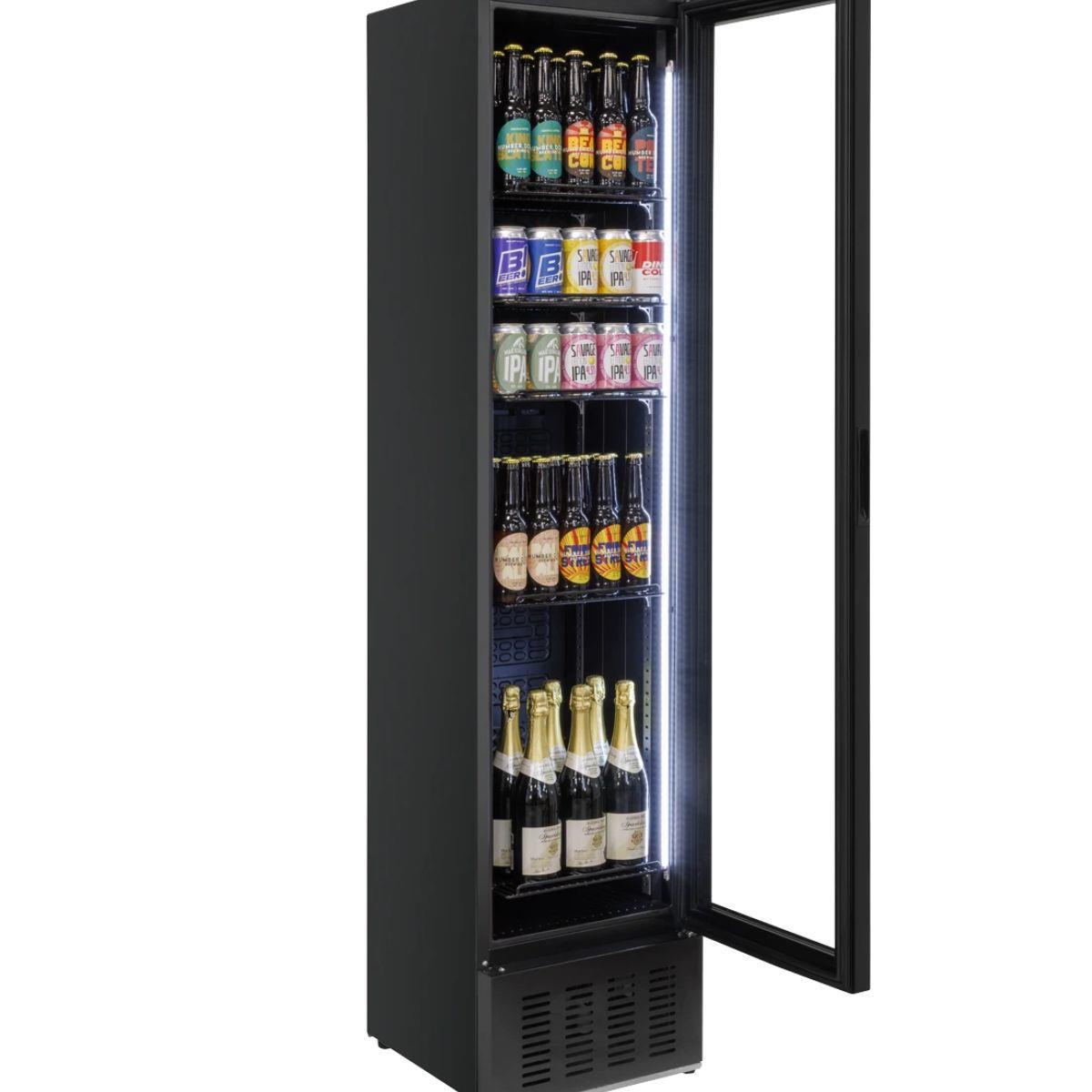 Sealey DH440 Baridi Tall Drinks/Bar Fridge with Digital Controls & Auto Defrost 160L Black