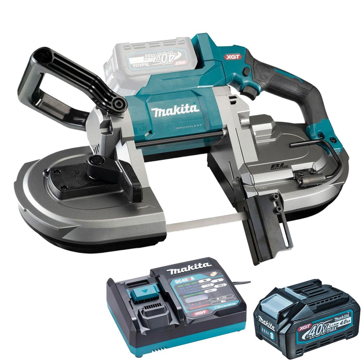 Makita PB002GZ 40V XGT Brushless Band Saw with 1 x 4.0Ah Battery & Charger