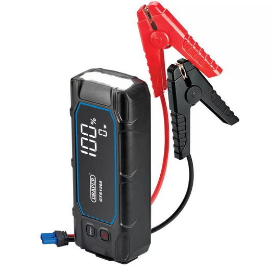 Draper GTS1200 12V Jump Starter with Digital Display 1200A Portable Car Battery Booster 23728