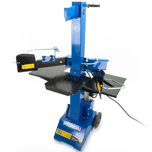 Hyundai HYLS8000VE 8 Tonne Vertical Electric Log Splitter with Hydraulic Ram, Dual Handle Control 550mm Length