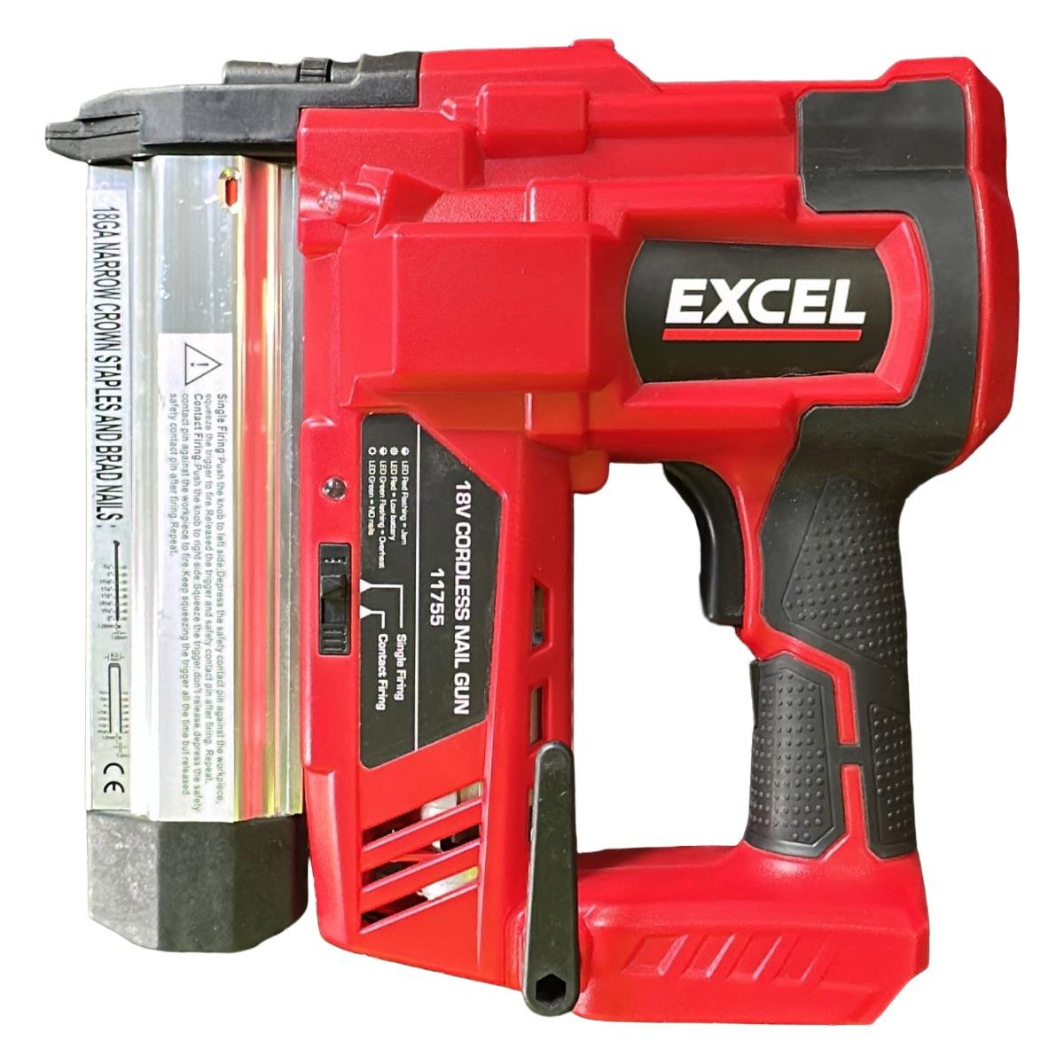 Excel 18V Cordless Second Fix Nailer (Battery & Charger Not Included) Item Condition Used
