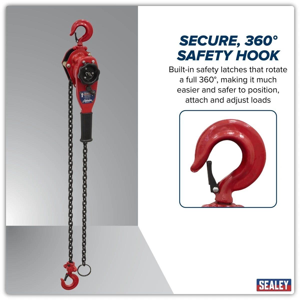 Sealey LH750 750kg Capacity Steel Lever Hoist