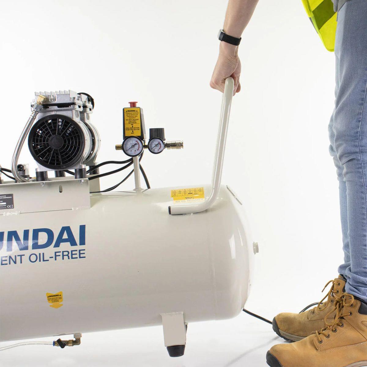 Hyundai HY275100 100L Oil Free Low Noise Electric Air Compressor 145psi Direct Drive 1500W/230V
