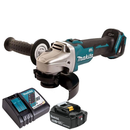 Makita DGA504Z 18V LXT 125mm Brushless Angle Grinder with 1 x 6.0Ah Battery & Charger