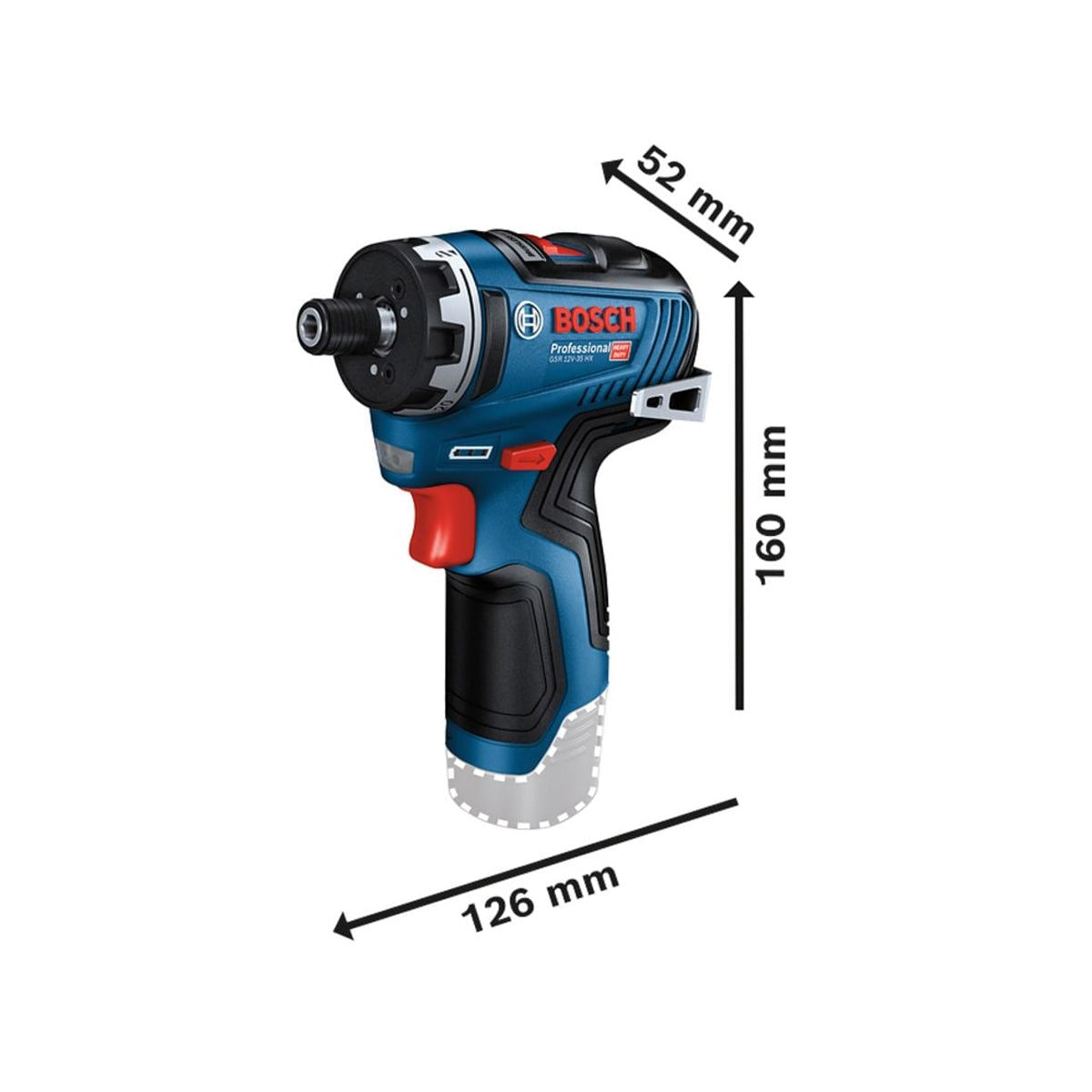 Bosch GSR 12V-35 HX Professional Screwdriver with 2 x 3.0Ah Batteries & Charger in Case 06019J9170