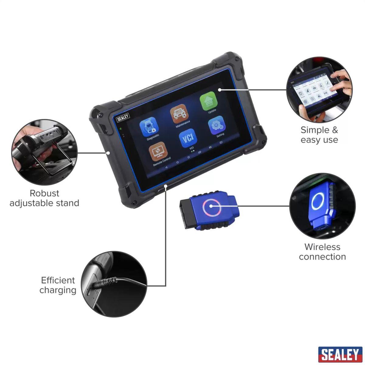 Sealey SDS1R Diagnostic Tablet & Trolley Red