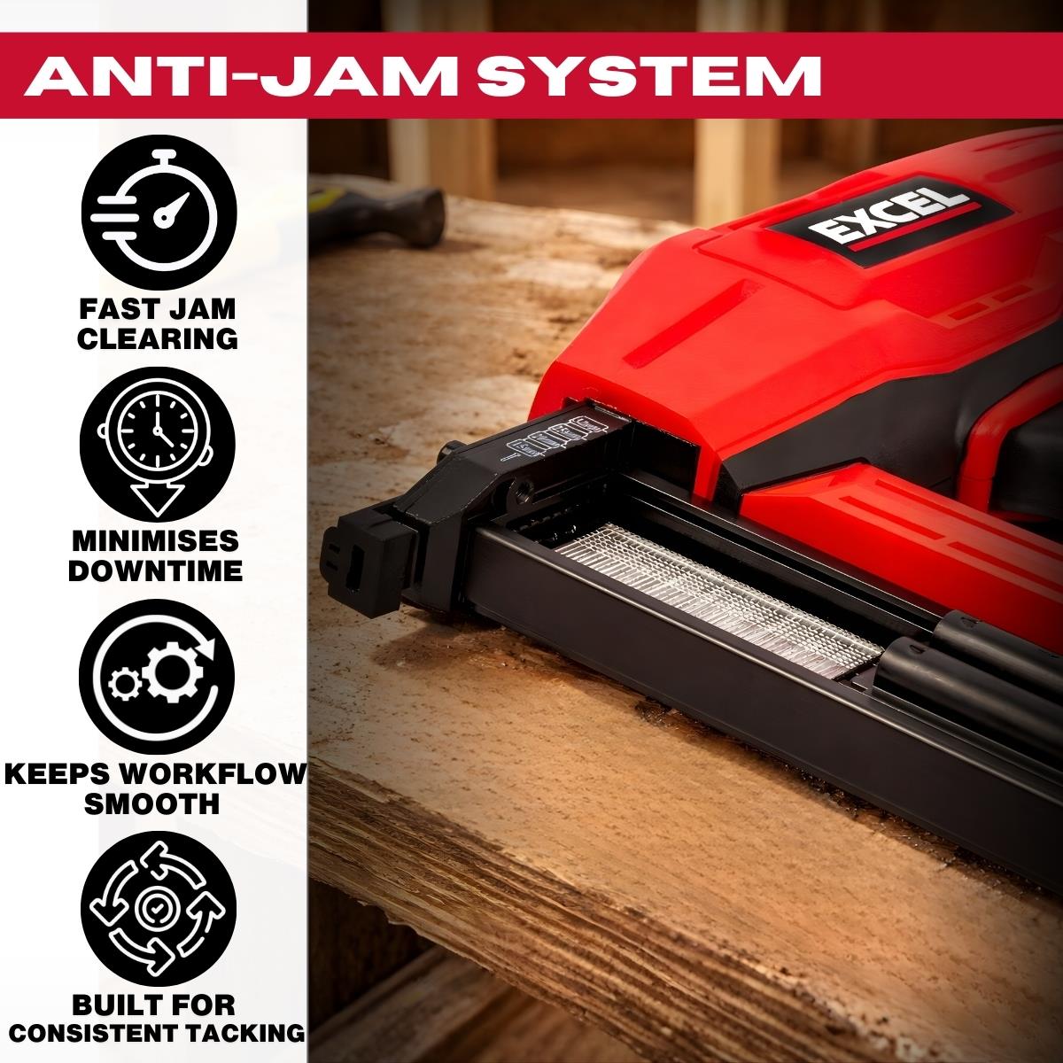 Excel 2-in-1 Electric Stapler Nailer Gun 18G Heavy Duty 240V