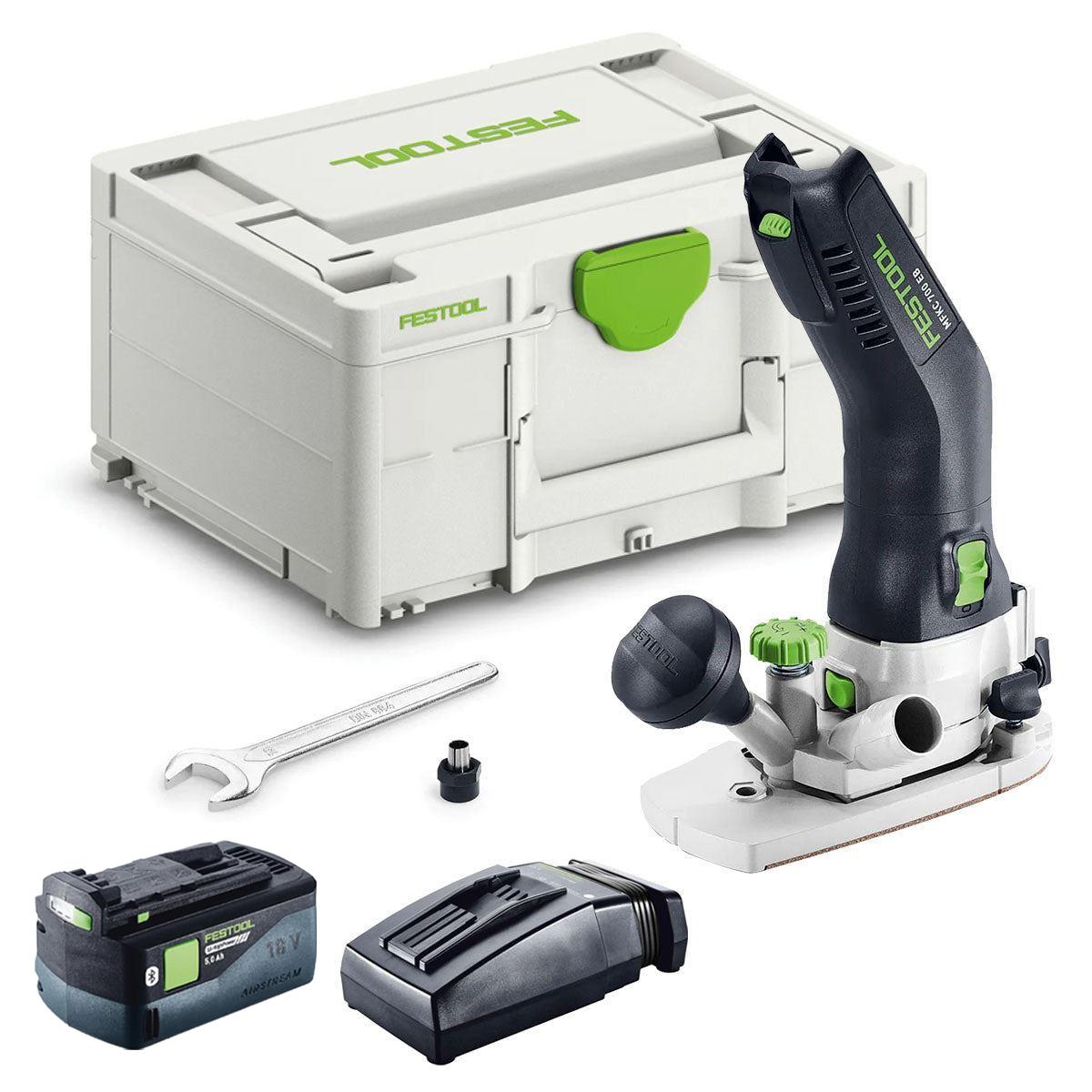 Festool MFKC 700 EB-Basic 18V Brushless Module Edge Router with 1 x 5.0Ah Battery Charger & Case