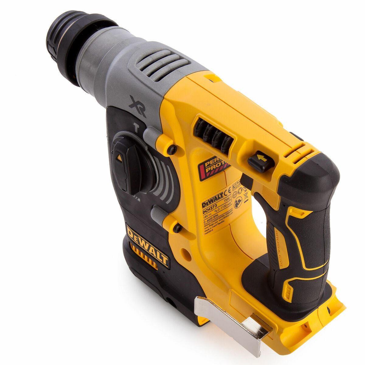 Dewalt DCH273N 18V XR SDS+ Rotary Hammer Drill With Dust Extraction System & 1 x 4.0Ah Battery Charger