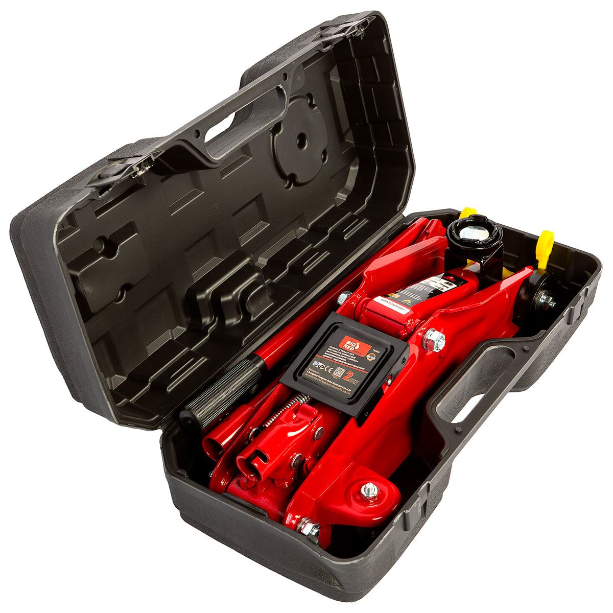 Big Red Torin 2-Ton Hydraulic Jack Low Profile Lifting Range 135-340mm with Case