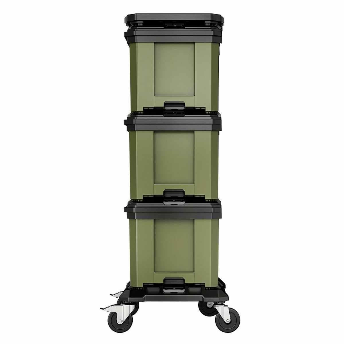 BUNKER B600-5PC Load-Up 5 Piece Modular Tool Storage System with Roller Drawer Heavy Duty Stackable Tool Box 32261