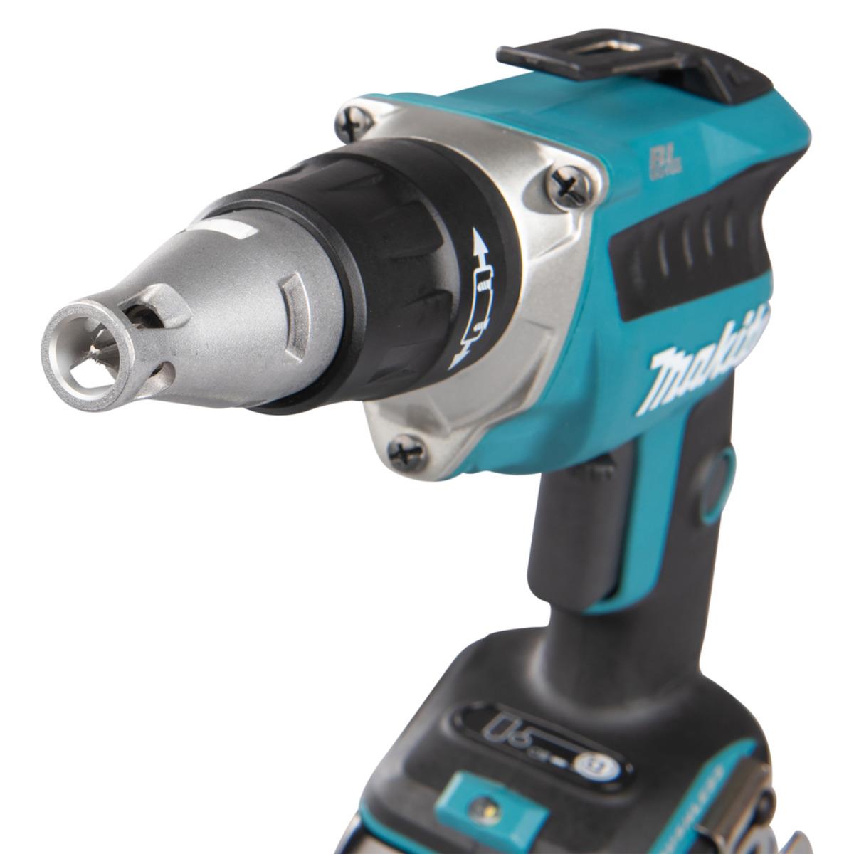 Makita DFS452TJX2 18V Brushless Collated Autofeed Drywall Screwdriver with 2 x 5.0Ah Batteries & Charger in Case