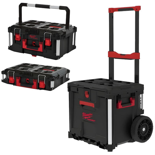 Milwaukee Packout Rolling Drawer Tool Box With 22" Toolbox & Interior Organiser Trays Tool Case