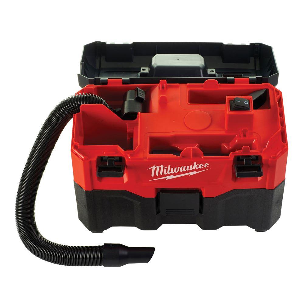 Milwaukee M18FPS55-0P 18V 165mm Fuel Brushless Plunge Saw with 2 x 5.5Ah Battery, Guide Rail Kit & M18VC2-0 Wet and Dry Vacuum Cleaner