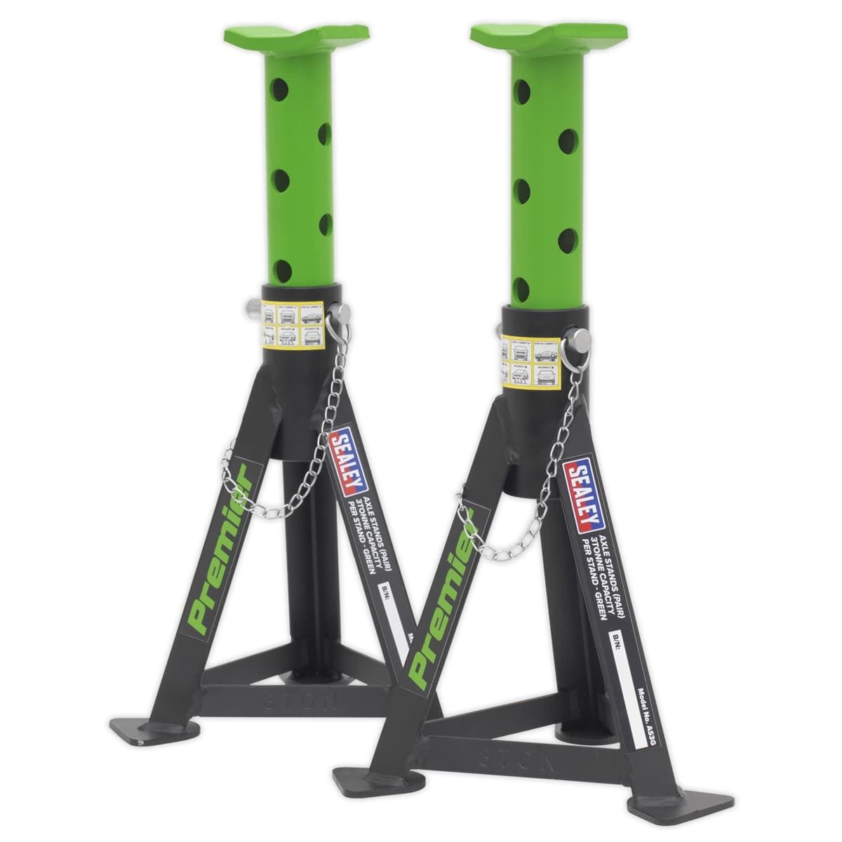 Sealey 3040AGCOMBO1 Trolley Jack 3 Tonne & Axle Stands (Pair) 3tonne per Stand Combo