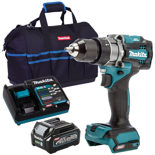 Makita HP001GZ 40V Brushless Combi Drill With 1 x 2.5Ah Battery Charger & Bag