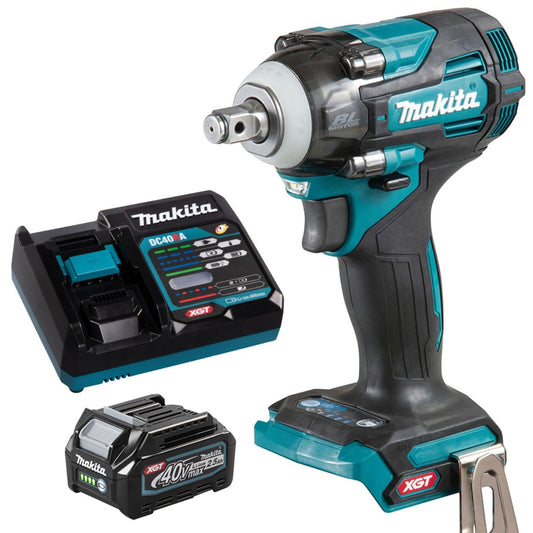 Makita TW004GZ 40V Brushless 1/2" Impact Wrench With 1 x 2.5Ah Battery & Charger