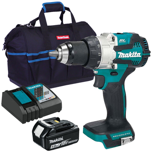 Makita DHP489Z 18V Brushless Combi Drill With 1 x 4.0Ah Battery Charger & Bag