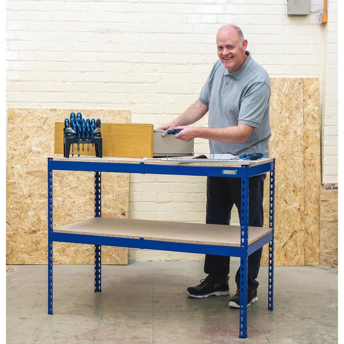 Draper WB1200 Steel Workbench 1200 x 600 x 900mm 24912