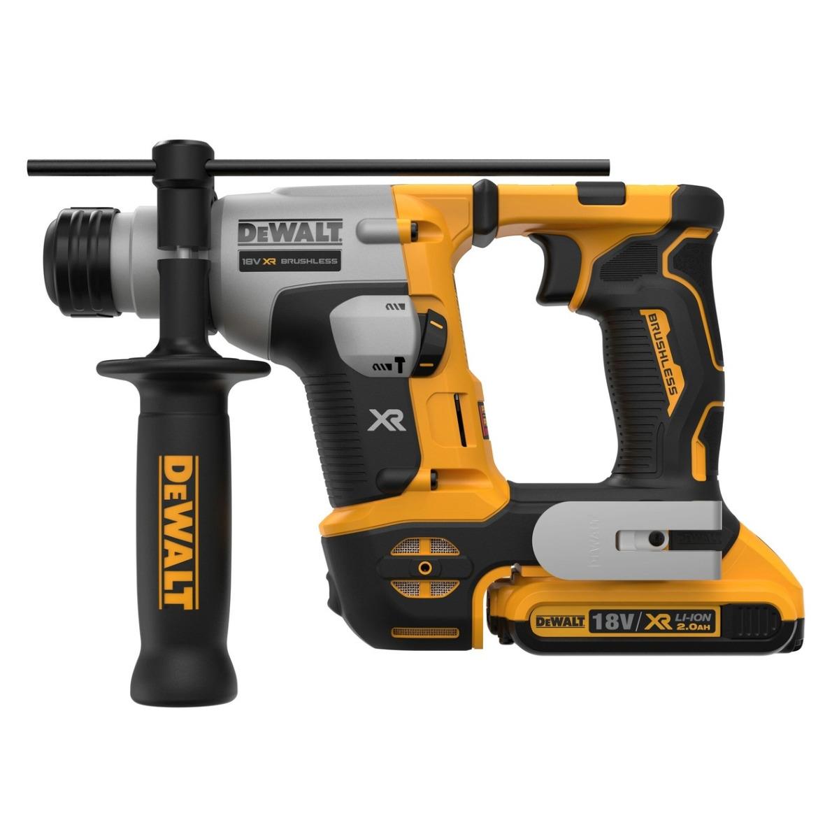 Dewalt DCH172D2-GB 18V XR Brushless SDS Plus Rotary Hammer Drill with 2 x 2.0Ah Battery, Charger & Carry Case