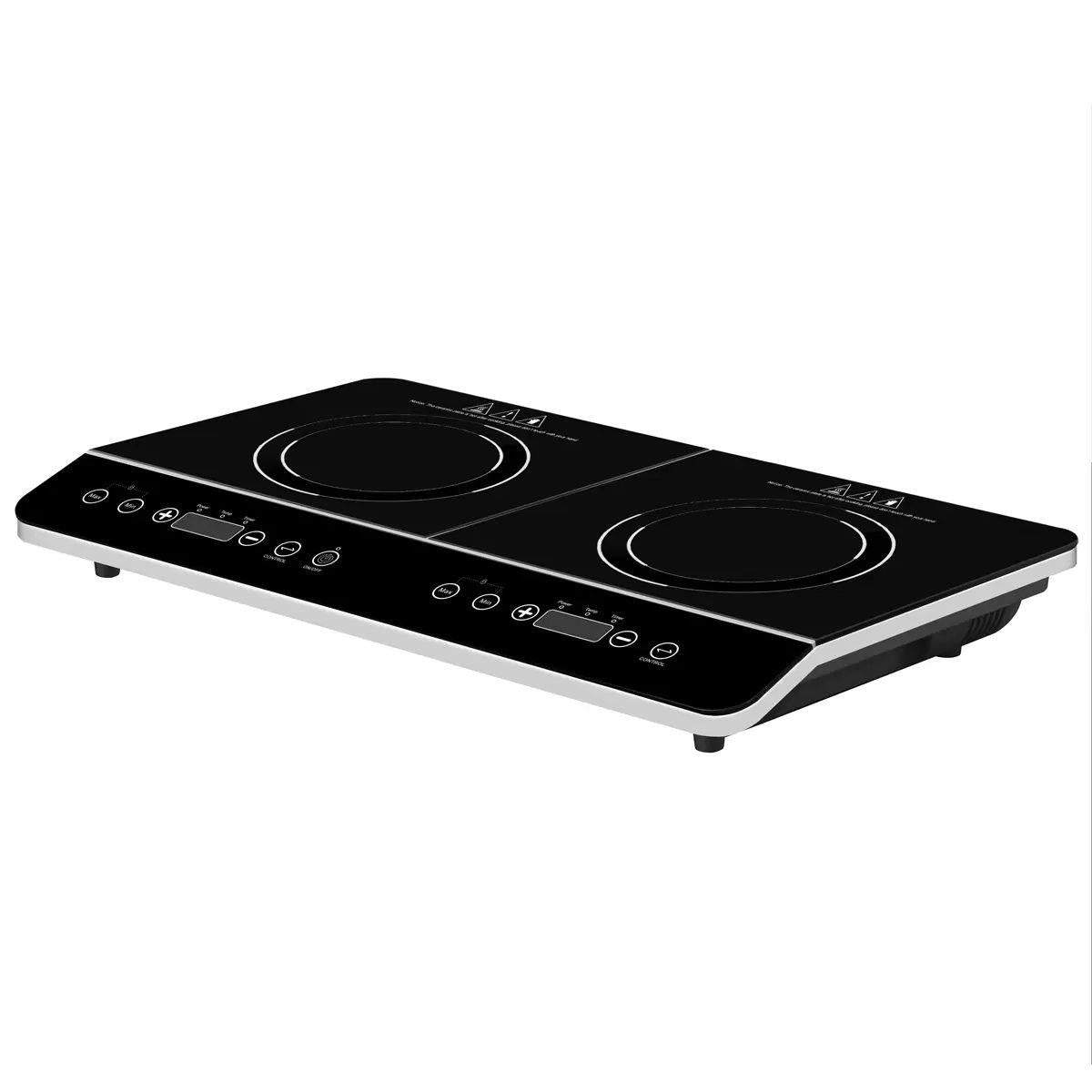 Sealey DH146 Baridi Portable Induction Hob with 2 Cooking Zones 60 x 36 x 6.5cm Black 240V