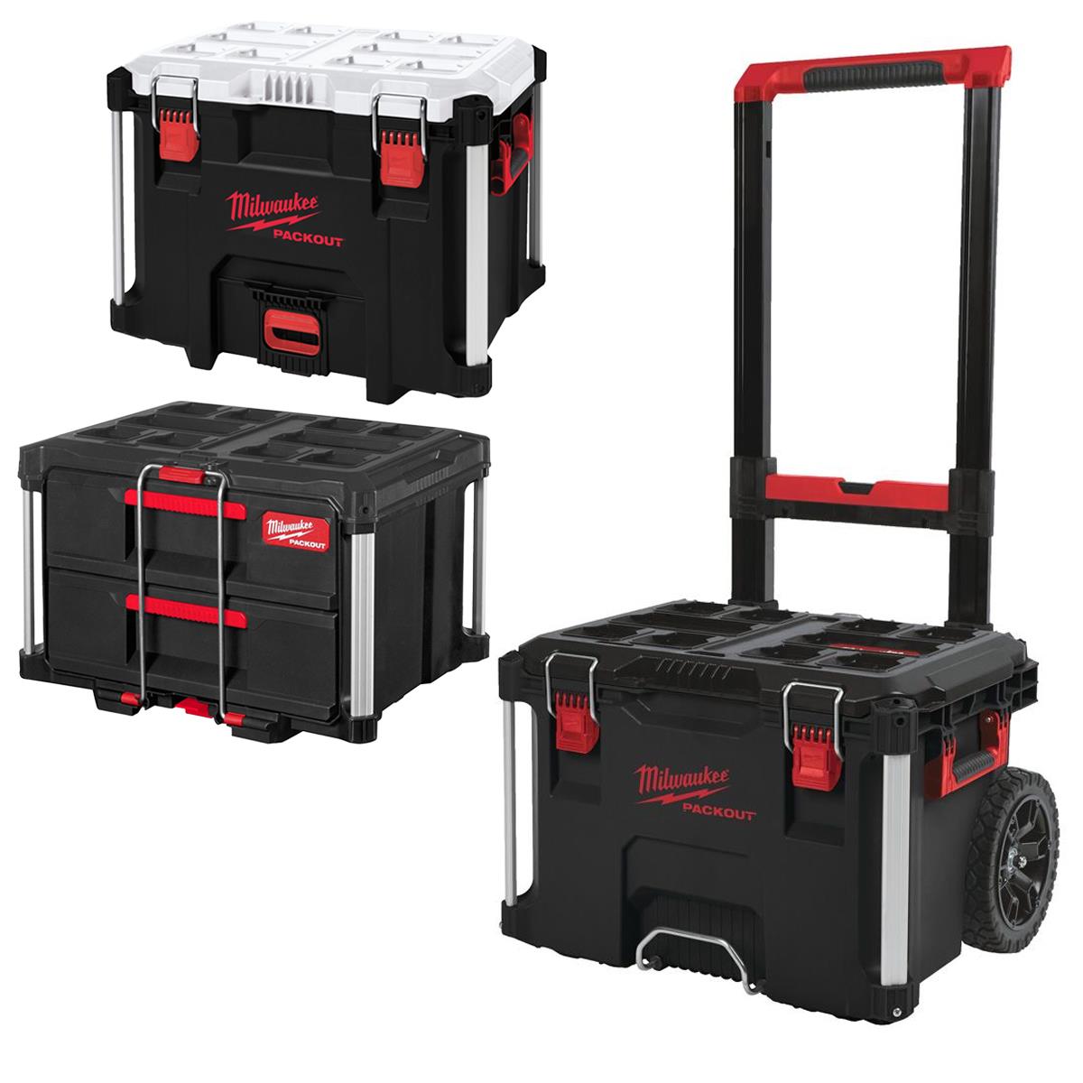 Milwaukee Packout Trolley Case With 2 Drawer Tool Box & 38L XL Cooler