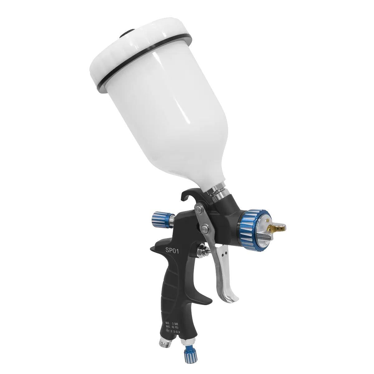 Sealey SP01 Premier Professional SP Gravity Feed Spray Gun 1.4mm Set-Up