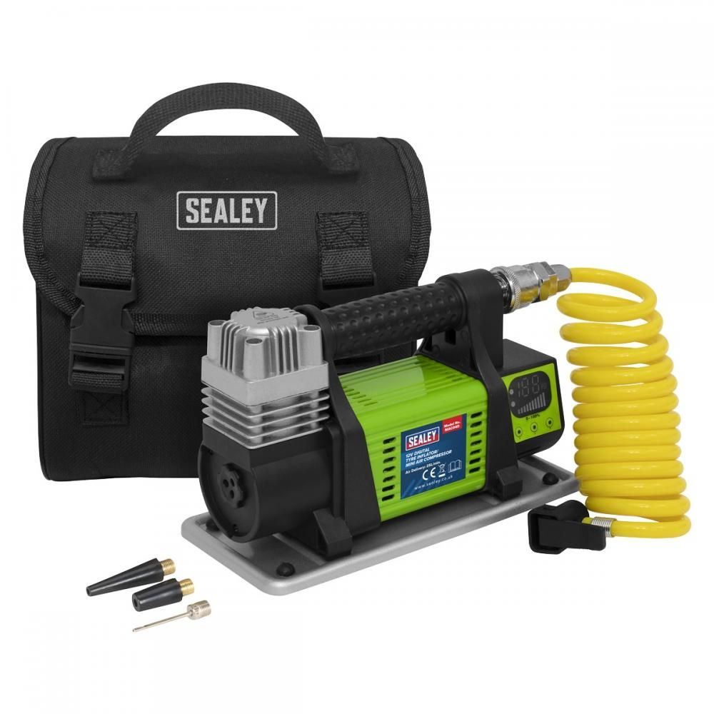 Sealey MAC04D 12V Digital Tyre Inflator/Mini Air Compressor