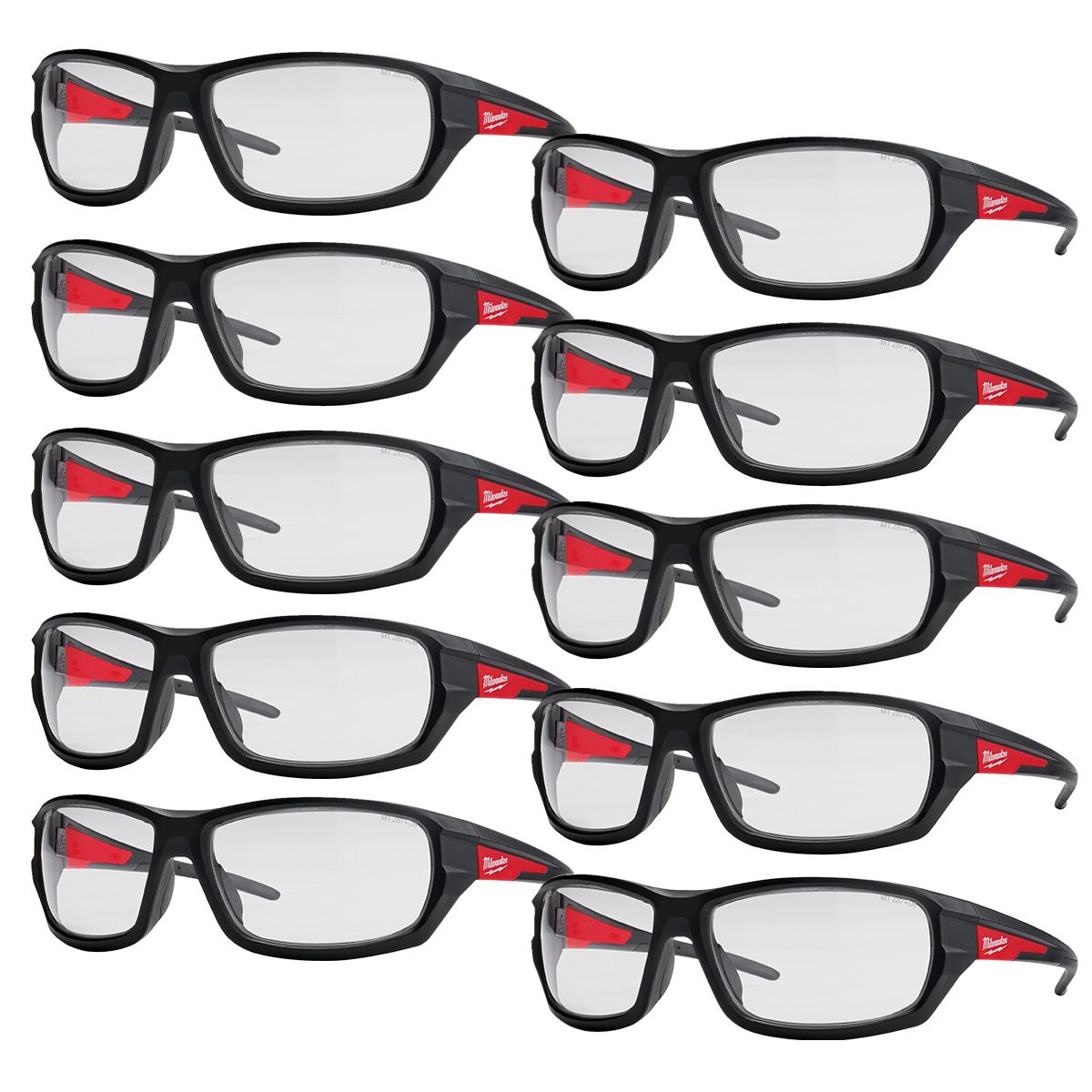 Milwaukee Performance Safety Glasses Clear 4932471883 Pack of 10