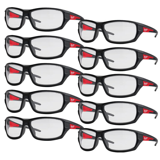 Milwaukee Performance Safety Glasses Clear 4932471883 Pack of 10