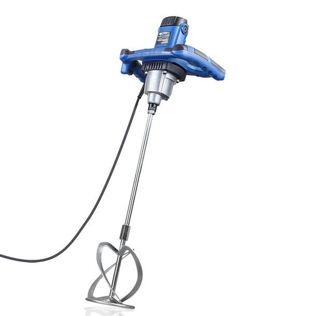 Hyundai HYPM1600E Paddle Mixer with 5-Piece Trowel Set 230V/1600W Mixing Tool for Plaster, Mortar & Paint