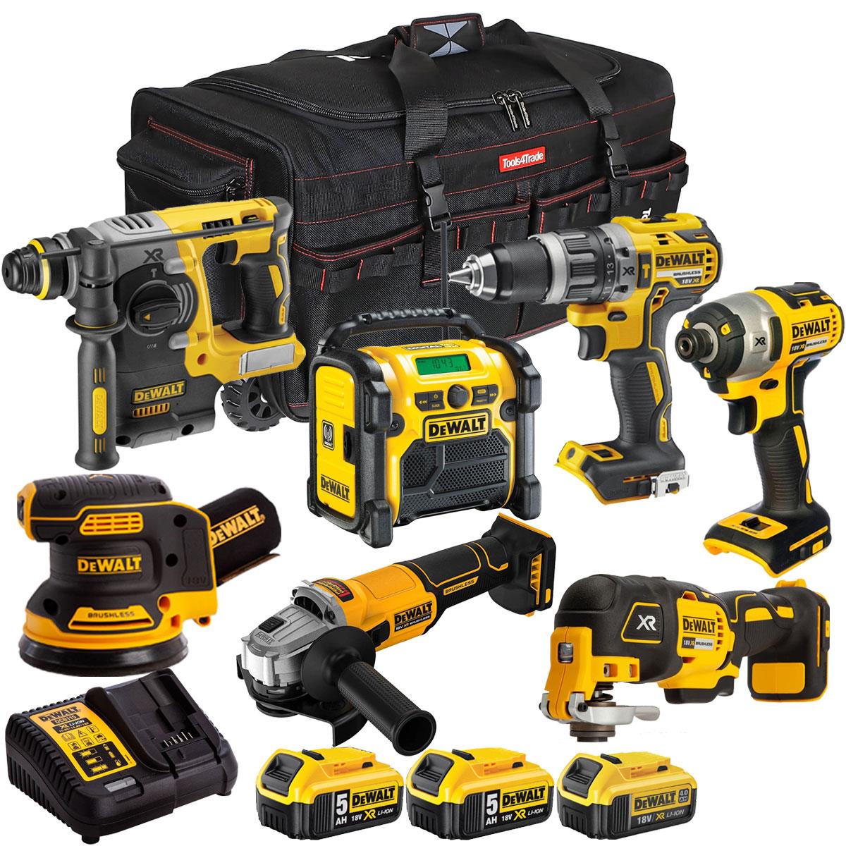 Dewalt 18V 7 Piece Combo Kit with 3 x Batteries & Charger T4TKIT-2216