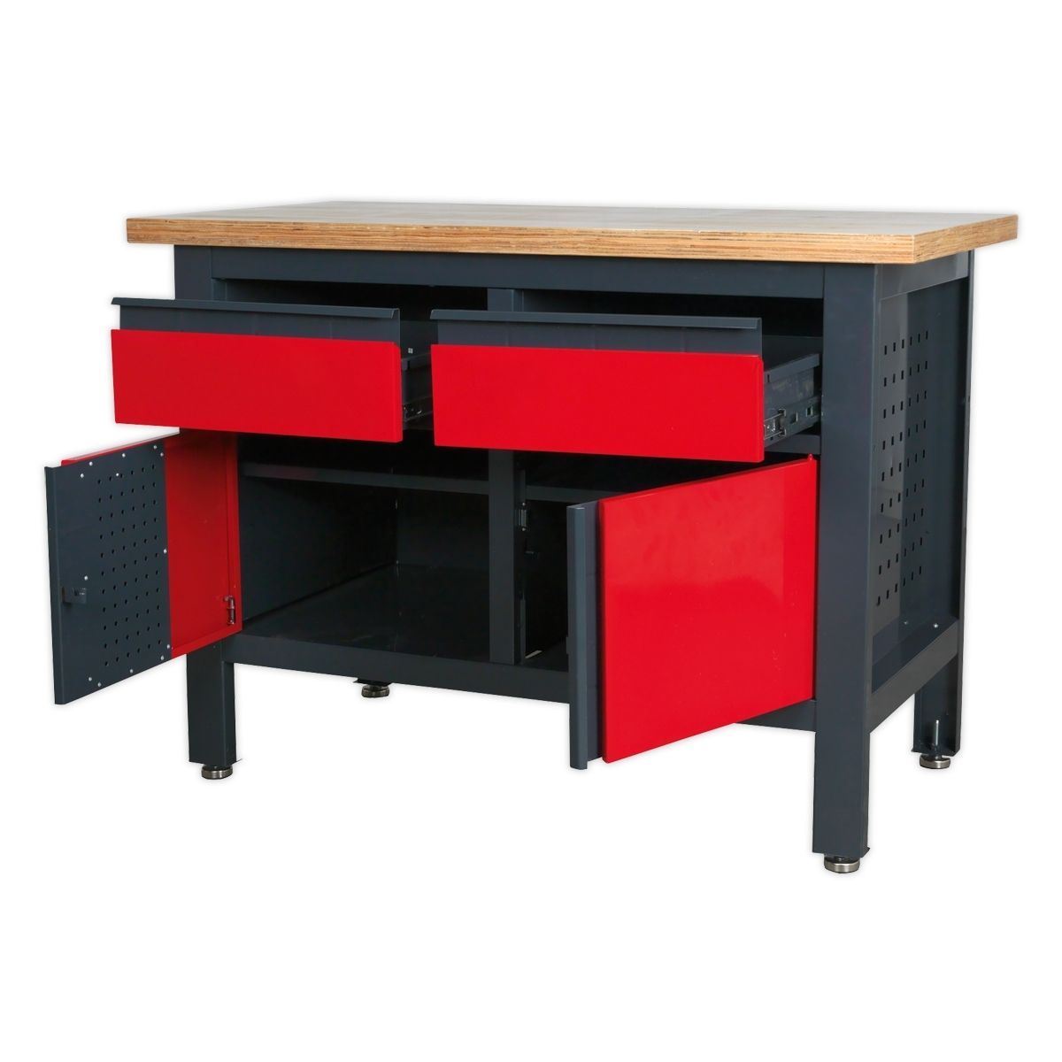Sealey AP1372A Workstation with 2 Drawers & 2 Cupboards
