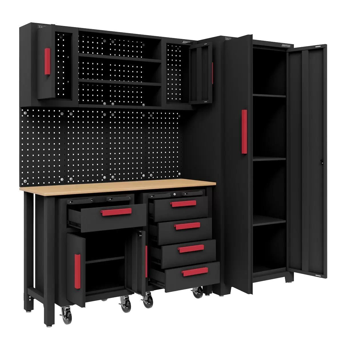Sealey APMS12OP Complete Garage Storage System with Mobile Trolley X 2