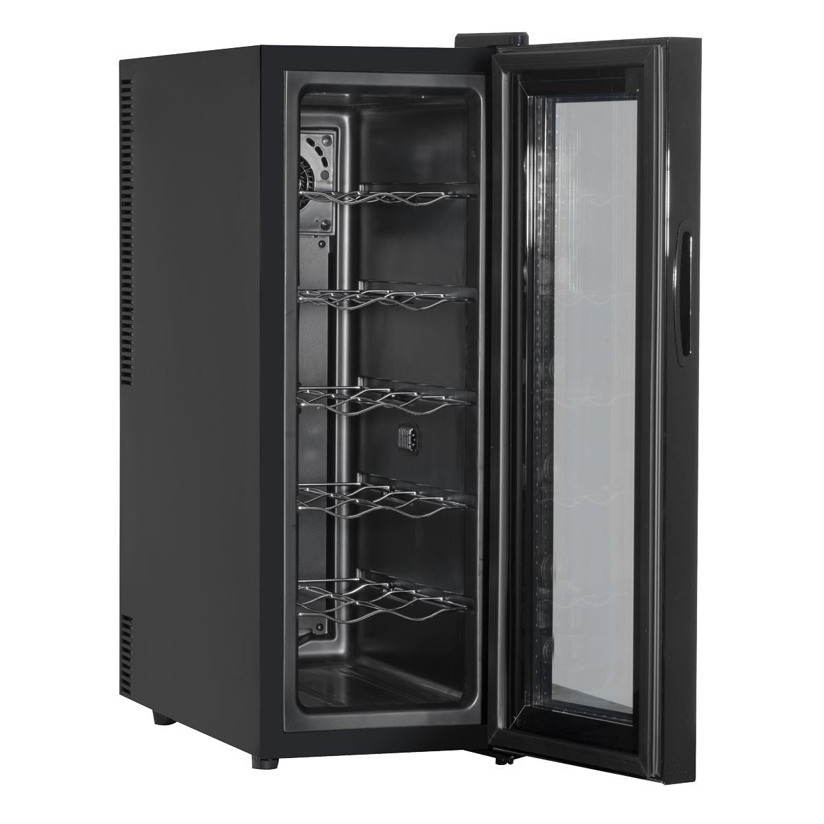 Sealey DH73 Baridi 12 Bottle Fridge & Cooler Black