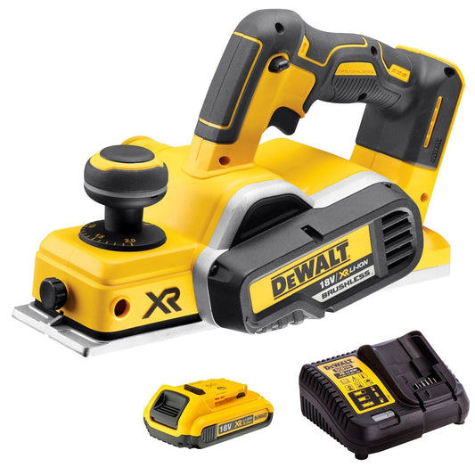 Dewalt DCP580N 18V XR Brushless Planer with 1 x 2.0Ah Battery & Charger