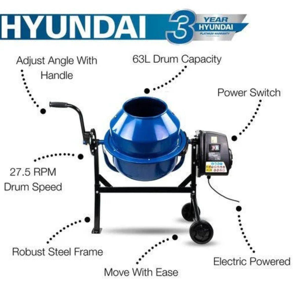 Hyundai HYCM63E Cement Concrete Mixer 230V/220W