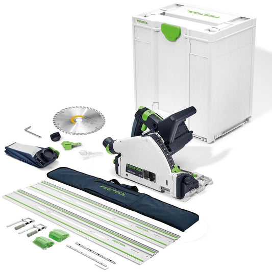 Festool TSC 55 KEB-Basic 36V Brushless 160mm Plunge Cut Saw 578738 with Guide Rail Kit Set